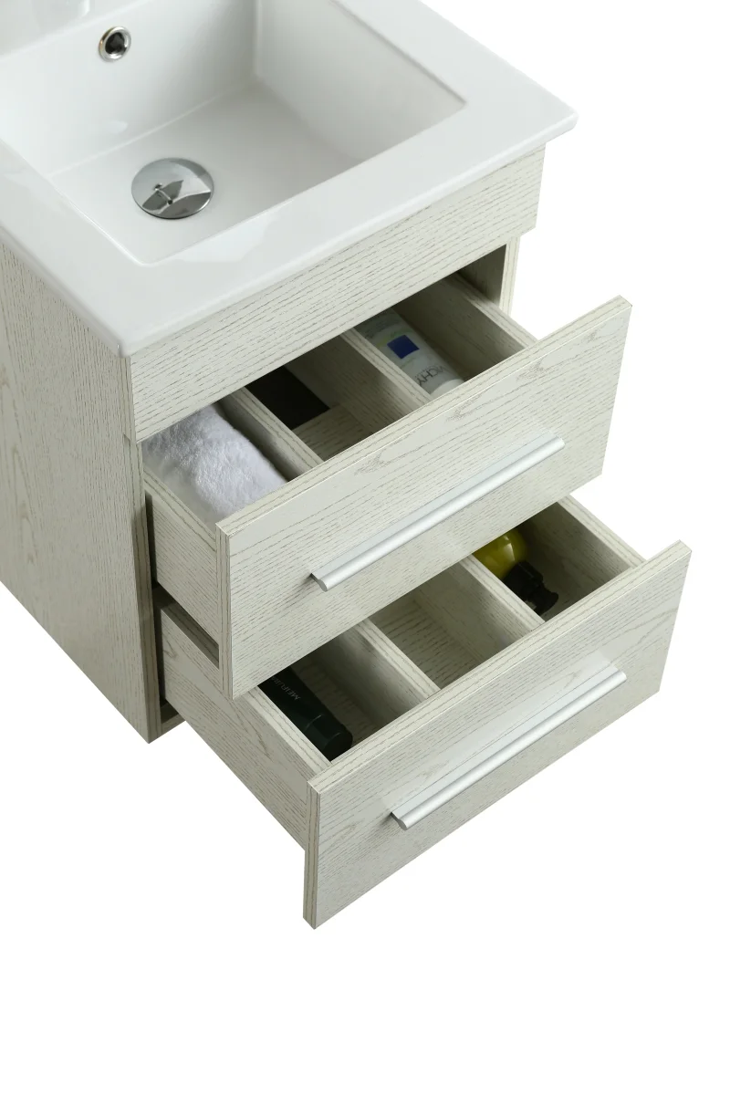 Mobile Arredo Bagno Rayan 41 cm Sospeso Moderno Bianco - immagine 8